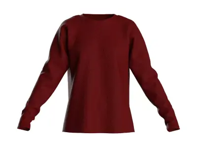 Female raglan longsleeve 3D model