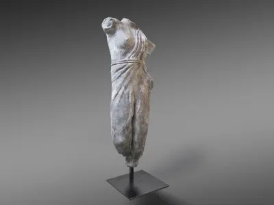 Draped Female Sculpture Restoration Hardware 3D model