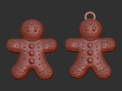 christmas tree cookie decor 3D print model