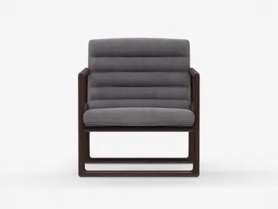 Elodie Armchair axis silver Low-poly 3D model