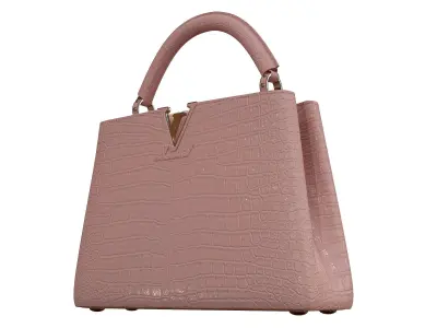 Louis Vuitton bag Capucines Pink Crocodile Leather 3D model