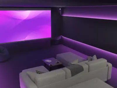 Black Home cinema 3D model
