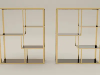 fancy shelves Free low-poly 3D model