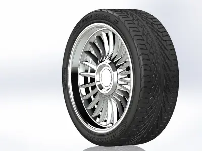 Custom wheels Colorado Customs Stella 20inch for scale model 3D print model