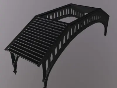 Stairs IronBridge Low-poly 3D model