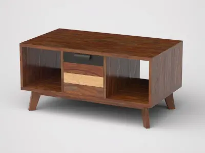 Monet Coffee Table Teak wood Low-poly 3D model