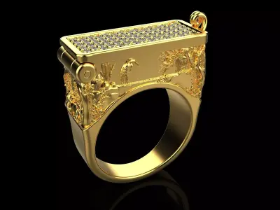 Secret Compartment ring  128  3D print model