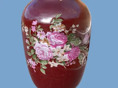 Porcelain Vase Fiona-1 Low-poly 3D model