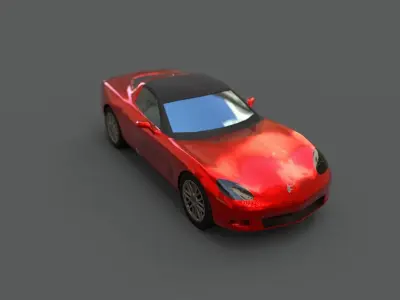 Corvette Replica Low-poly 3D model