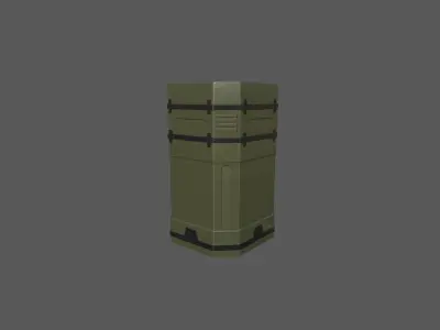 Sci-fi container Free low-poly 3D model