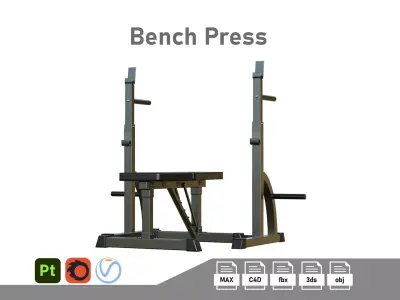 Bench Press Low-poly 3D model purchase