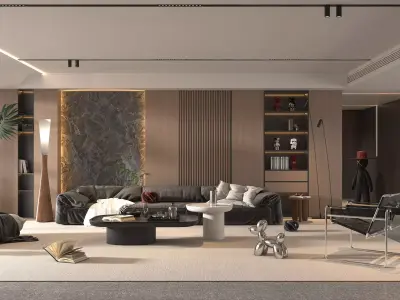 Living Room Scene 3 3D model