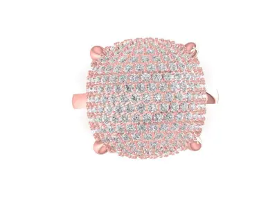 Luxury Square Pave Dome Ring for Women  1538 3D print model