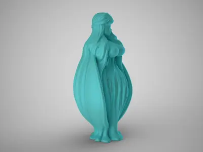 Abstract Seashell Woman 2 3D print model
