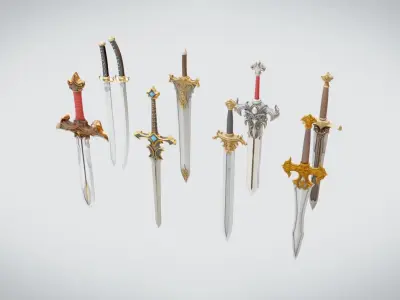 Swords Pack Collection Low-poly 3D model