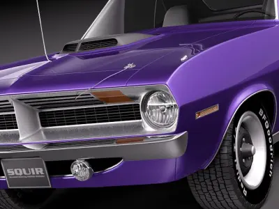 Plymouth Cuda Barracuda 1970 3D model