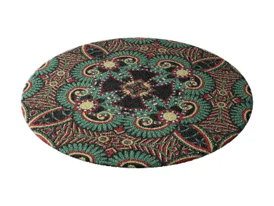 Round carpet 16 3D model