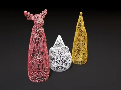 Christmas decor set 3D print model