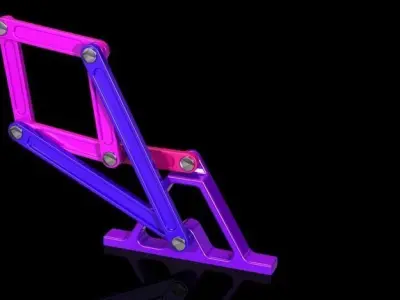 Simple Linkage Animation - Peaucellier Free 3D model