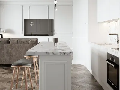 White interior 3D model