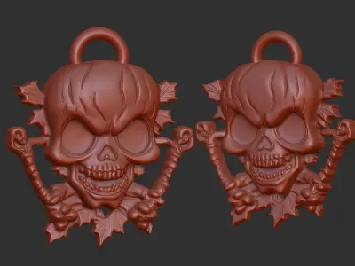 skull hallowen decor  3D print model