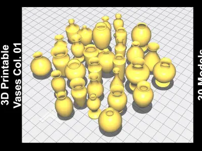 Vases Collection 01 - 30 Models 3D print model