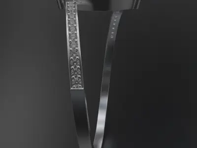 Marquise silver Ring 3D model jewelry 3D model