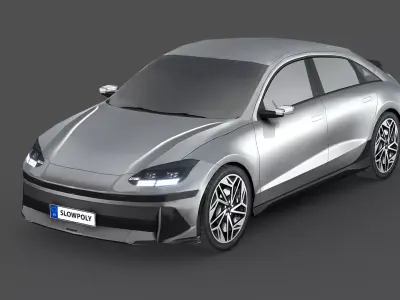Hyundai IONIQ 6 Low-poly 3D model