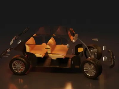 Volkswagen Beetle Car 3D model