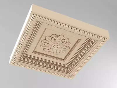 Decorative Coffers Ceiling Tile Rosette  Low-poly 3D model