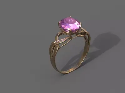 High-Quality 3D Ring Model Low-poly 3D model 26