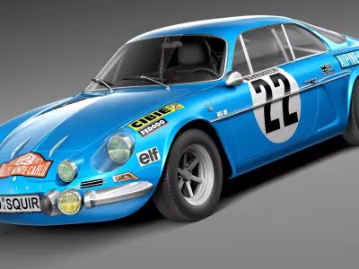 Renault Alpine A110 Rally 1963-1974 3D model