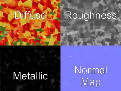 Rosa Bicolor Gradient Rose Flower model pack Low-poly 3D model