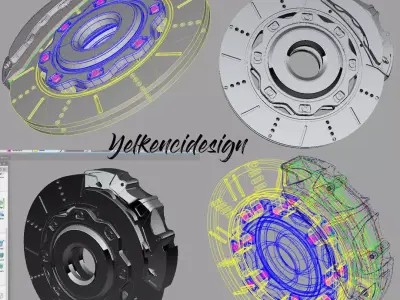 Alias Nurbs Car Brakes - High Quality and Detailed 3D model