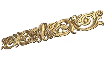 Carved Plaster Molding Decoration 035 Low-poly 3D model