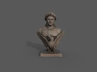 Napoleon Bonaparte bust  Low-poly 3D model