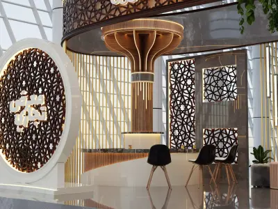 Modern Arabic Exhibition Booth Luxury Event Stand Design  3D model