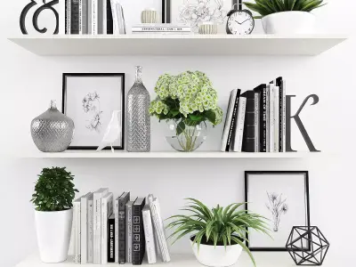 Decorative set-30 Low-poly 3D model