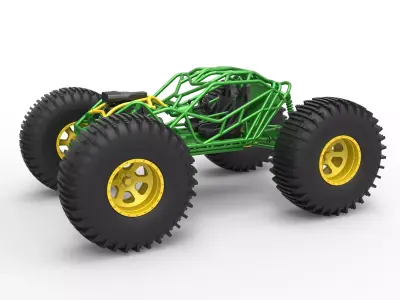 Rock bouncer on low-pressure wheels Scale 1 to 25 3D print model