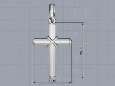 Cylindrical cross model 522 3D print model