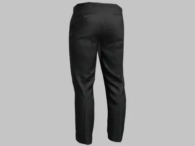 Sophisticated Slacks Pants Low-poly 3D model