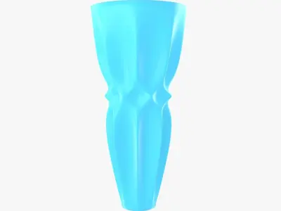 Vase porcelain blue 2 3D model