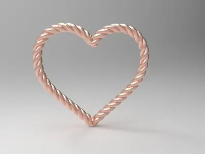 Rope Heart Pendant 3D print model