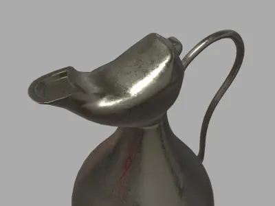 Oil Lamp 01 Low-poly 3D model