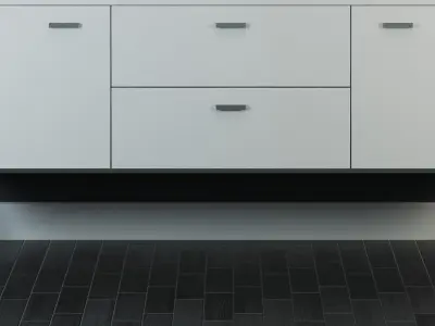 Set 21 dresser with blank frame 3D model