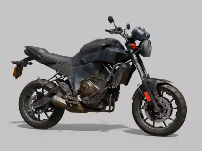 Motorbike Low-poly 3D model