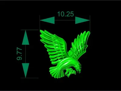 Eagle for jewelry 3D print model
