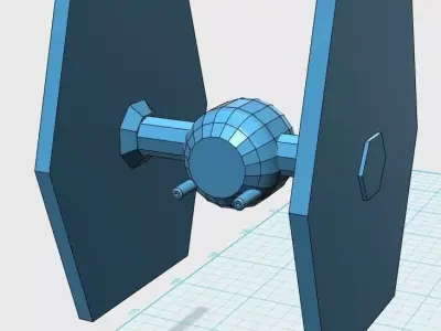 Star wars Tie-Fighter Simple Free 3D print model