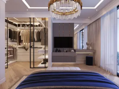 master bedroom  Low-poly 3D model