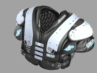 Football Shoulder Pad 3D model